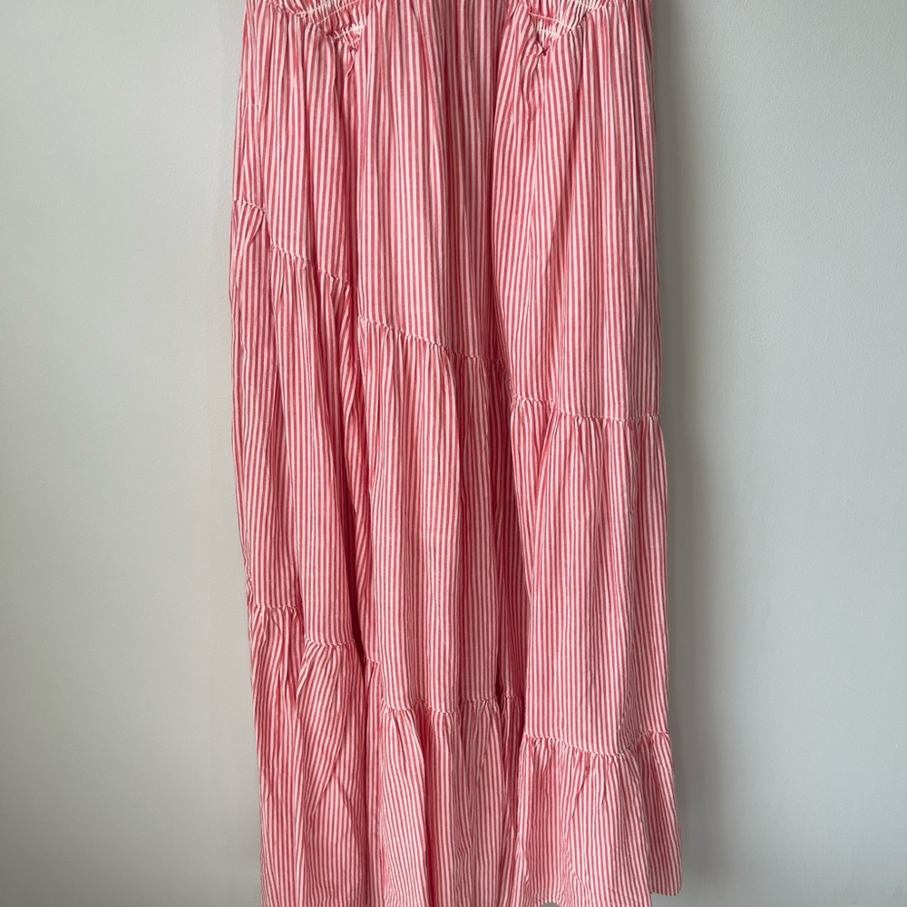 Free People Juno Smocked Tiered Maxi Dress Sz Xs Bohemian Flare Stripe Dress - Picture 10 of 16